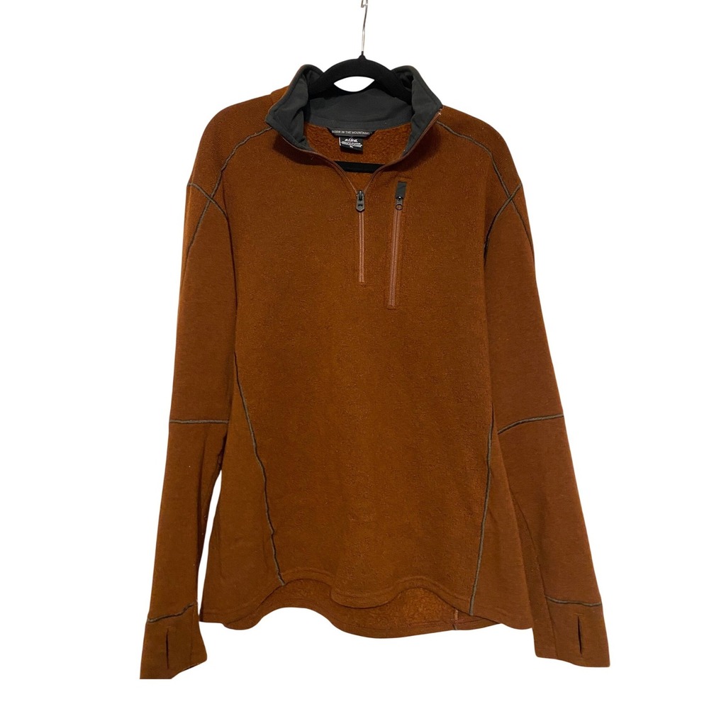 Kuhl Intercptr Fleece Orange Pullover Sweater‎ Shirt XL Gorpcore Outdoors Winter